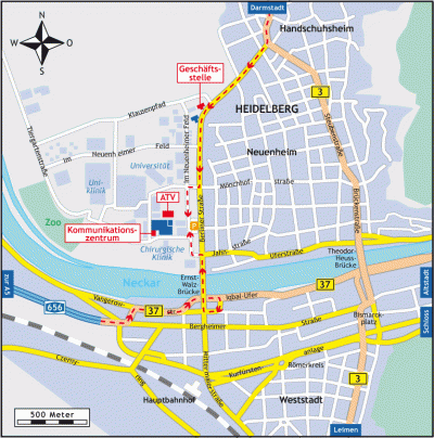 Anfahrtsskizze Neuenheimer Feld